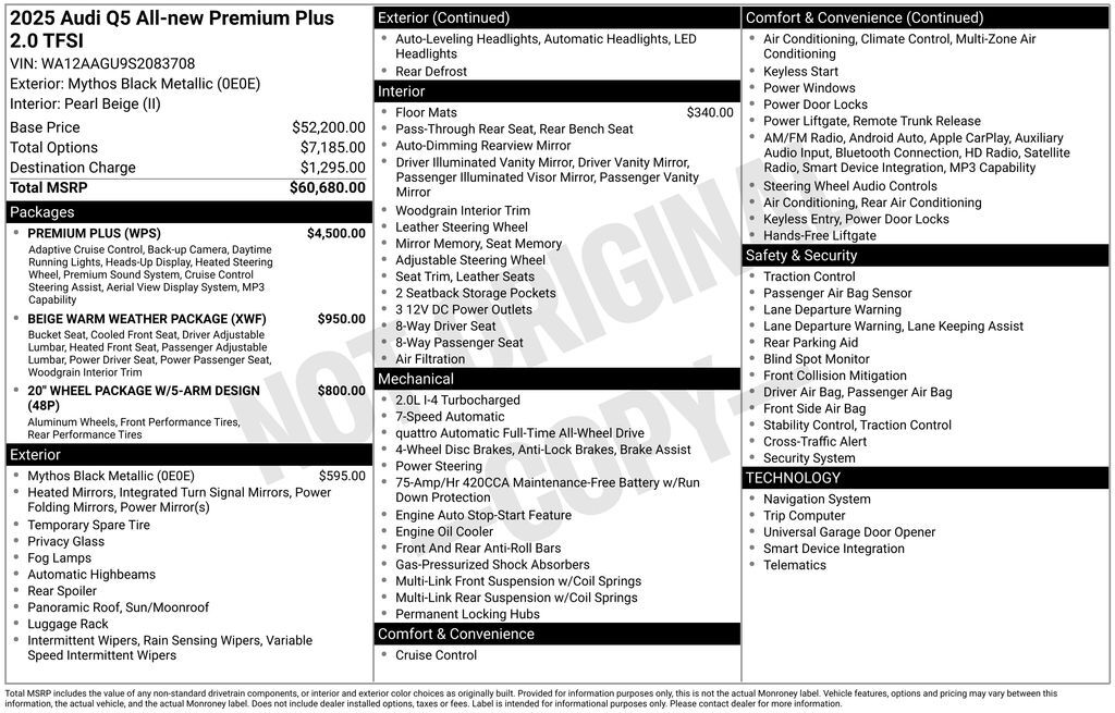 2025 Audi All-new Q5 2.0T Premium Plus Lakeland FL
