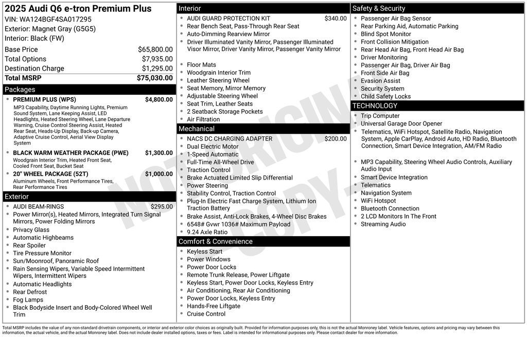 2025 Audi Q6 e-tron Premium Plus Lakeland FL