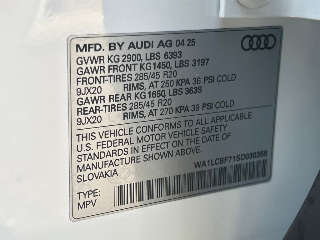 2025 Audi Q7 45 Premium Plus Lakeland FL