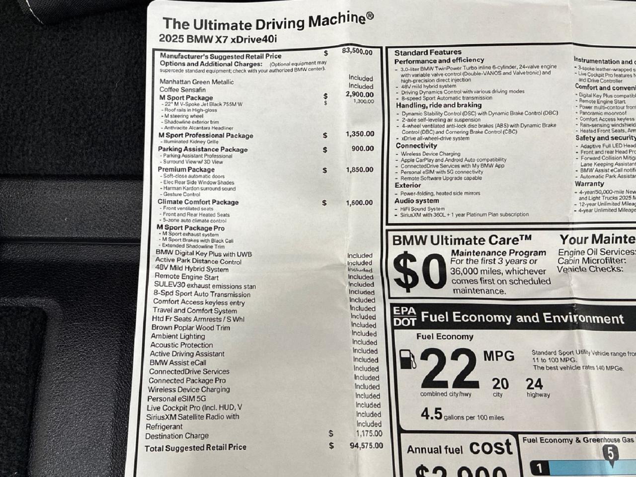 2025 BMW X7 xDrive40i, M-Sport Professional Pkg, Premium Pkg, Park Assist Pkg, Climate Control Pkg Houston TX 2025 BMW X7 xDrive40i, M-Sport Professional Pkg, Premium Pkg, Park Assist Pkg, Climate Control Pkg Houston TX