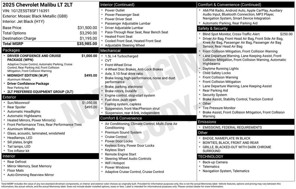 2025 Chevrolet Malibu LT Lakeland FL