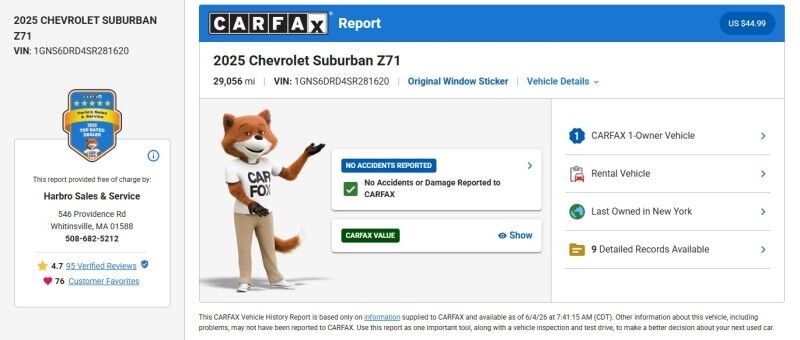 2025 Chevrolet Suburban Z71 - LIKE NEW - 8 PASSENGER Webster MA 2025 Chevrolet Suburban Z71 - LIKE NEW - 8 PASSENGER Webster MA