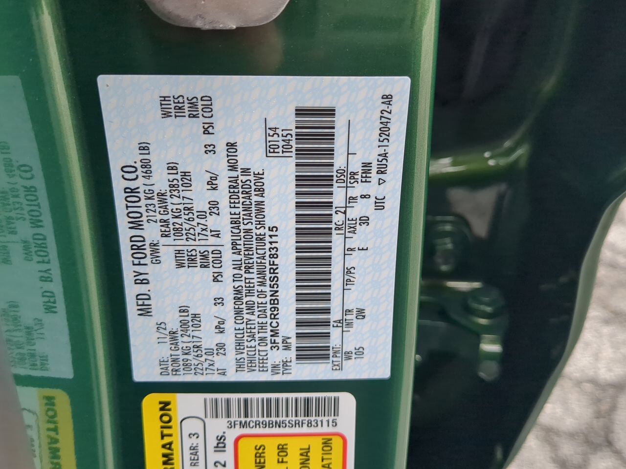 2025 Ford Bronco Sport Big Bend Appleton WI