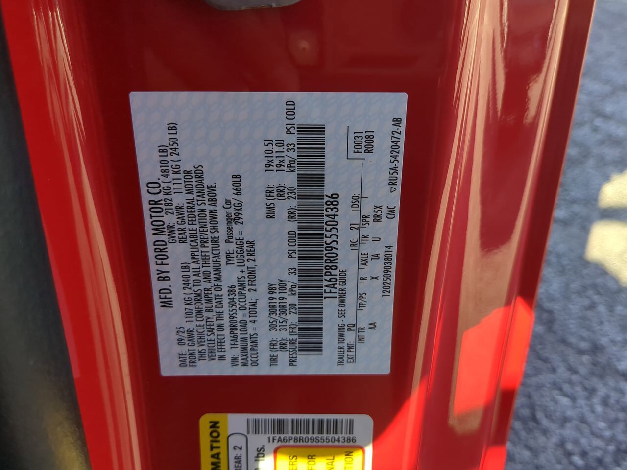 2025 Ford Mustang Dark Horse Appleton WI