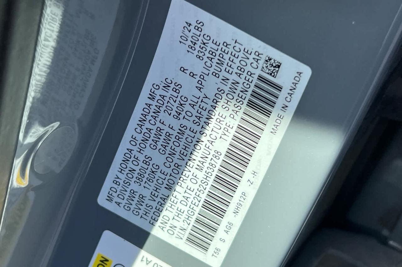 2025 Honda Civic Sport Roseville CA