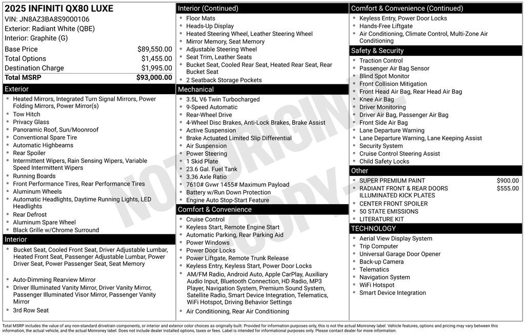 2025 INFINITI QX80 LUXE Lakeland FL