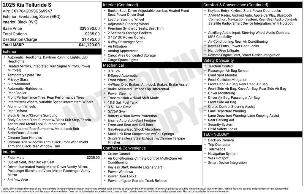 2025 Kia Telluride S Lakeland FL