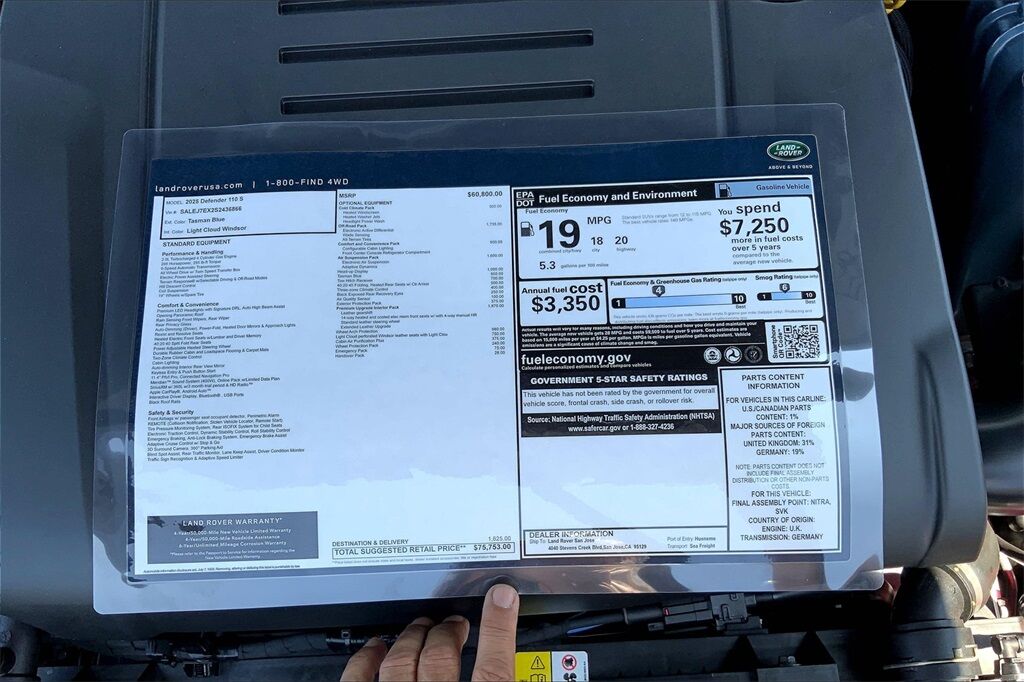 2025 Land Rover Defender 110 S San Jose CA