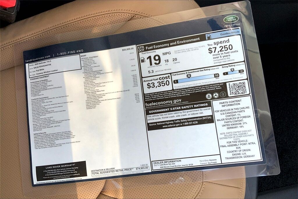 2025 Land Rover Defender 110 S San Jose CA