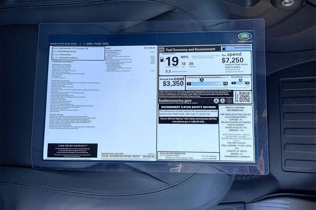 2025 Land Rover Defender 110 X-Dynamic SE San Jose CA