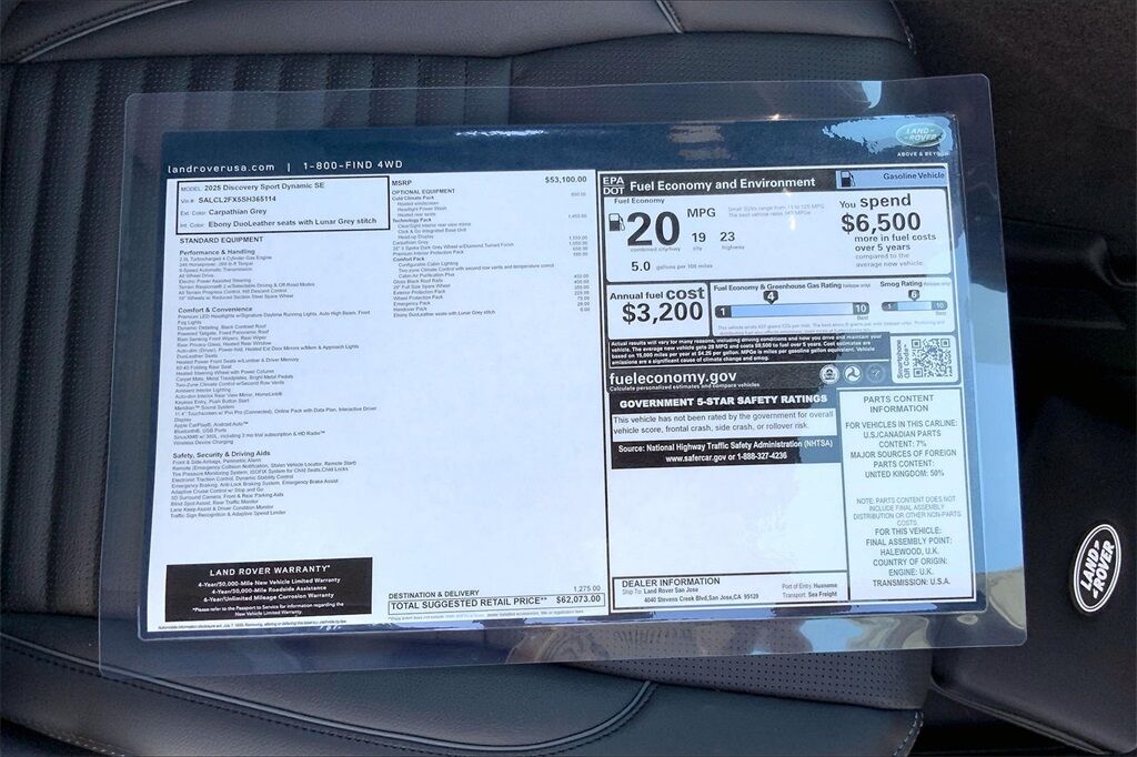 2025 Land Rover Discovery Sport SE San Jose CA