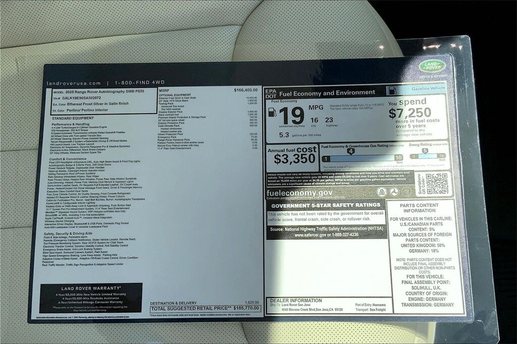 2025 Land Rover Range Rover Autobiography San Jose CA