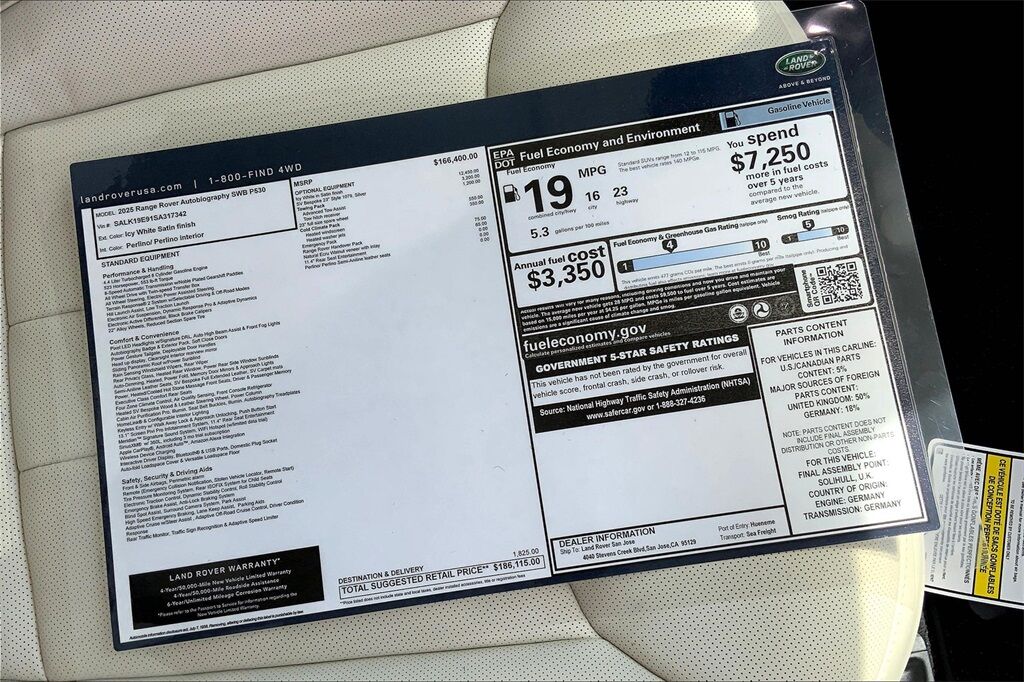 2025 Land Rover Range Rover Autobiography San Jose CA