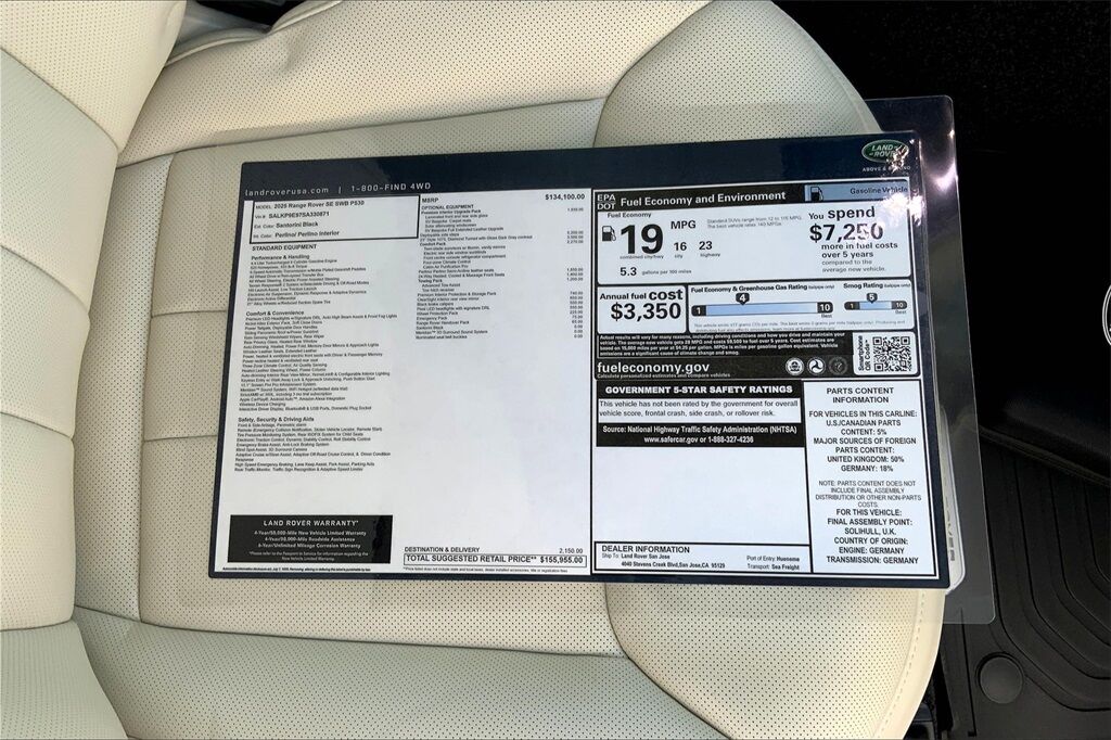2025 Land Rover Range Rover SE San Jose CA