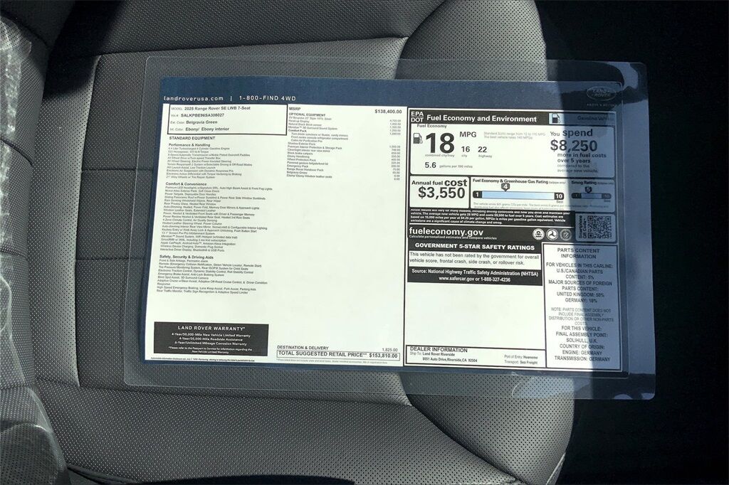 2025 Land Rover Range Rover SE San Jose CA