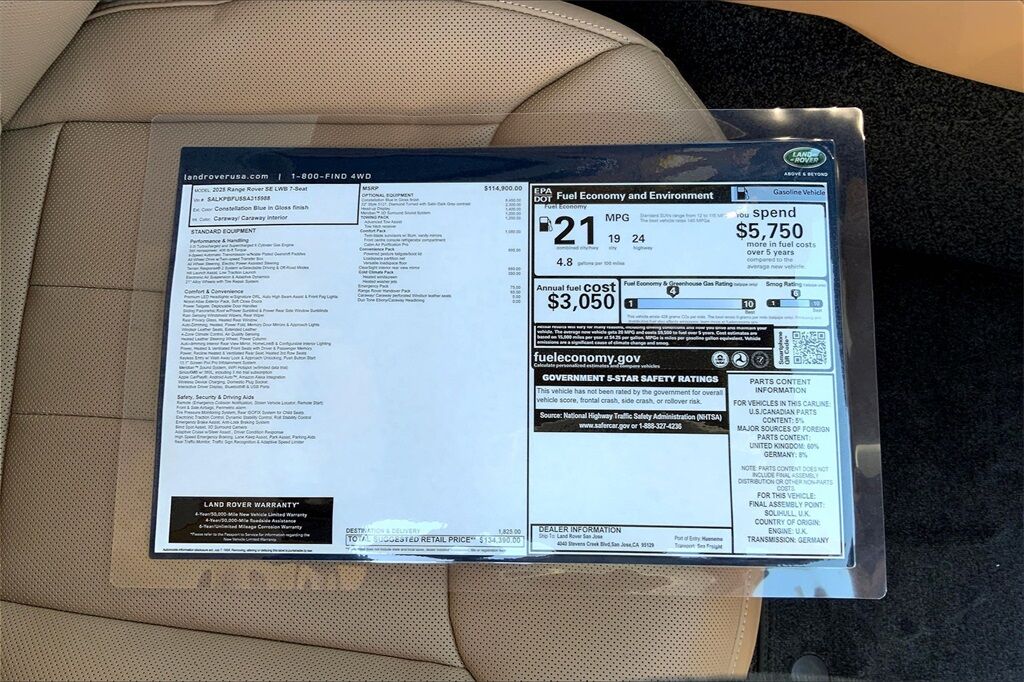 2025 Land Rover Range Rover SE San Jose CA