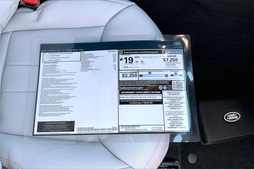 2025 Land Rover Range Rover Sport Autobiography San Jose CA