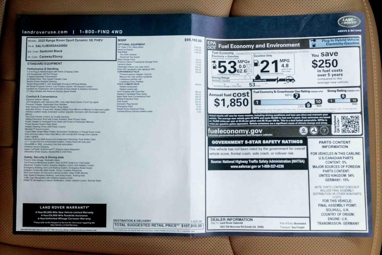 2025 Land Rover Range Rover Sport Dynamic SE Marietta GA 2025 Land Rover Range Rover Sport Dynamic SE Marietta GA