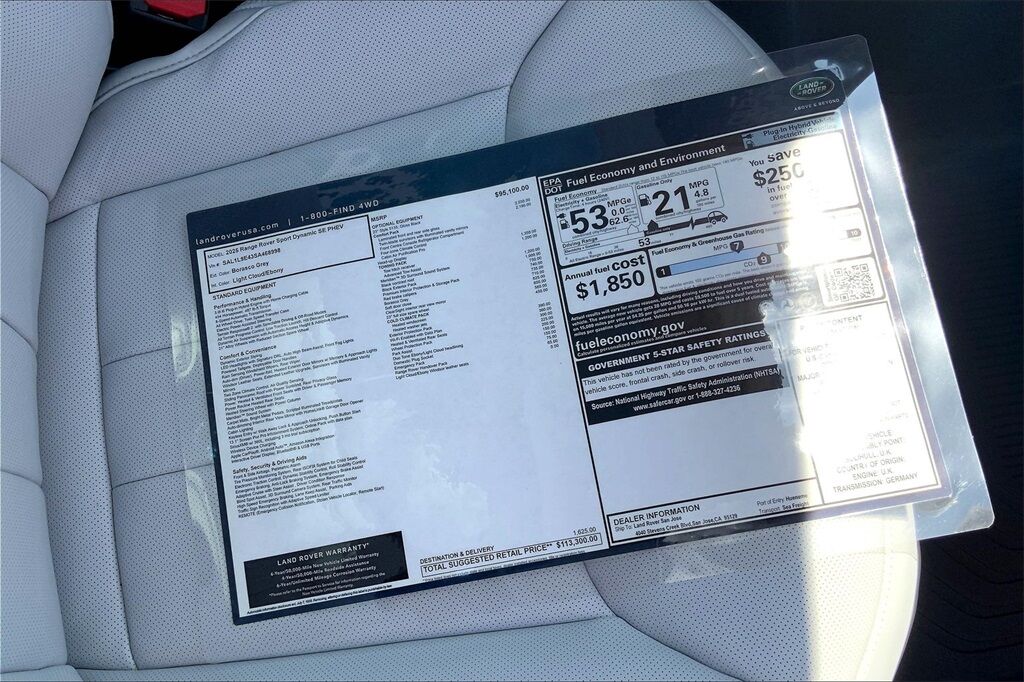 2025 Land Rover Range Rover Sport Plug-in Hybrid Dynamic SE San Jose CA
