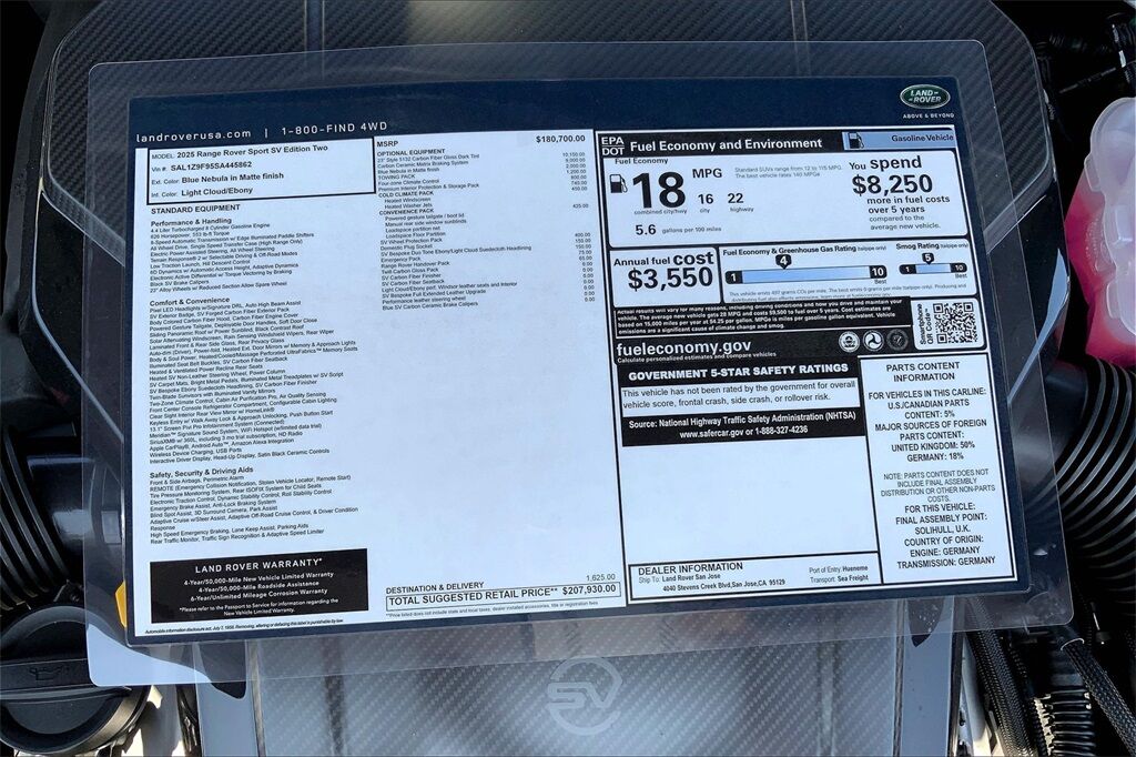 2025 Land Rover Range Rover Sport SV Edition Two San Jose CA