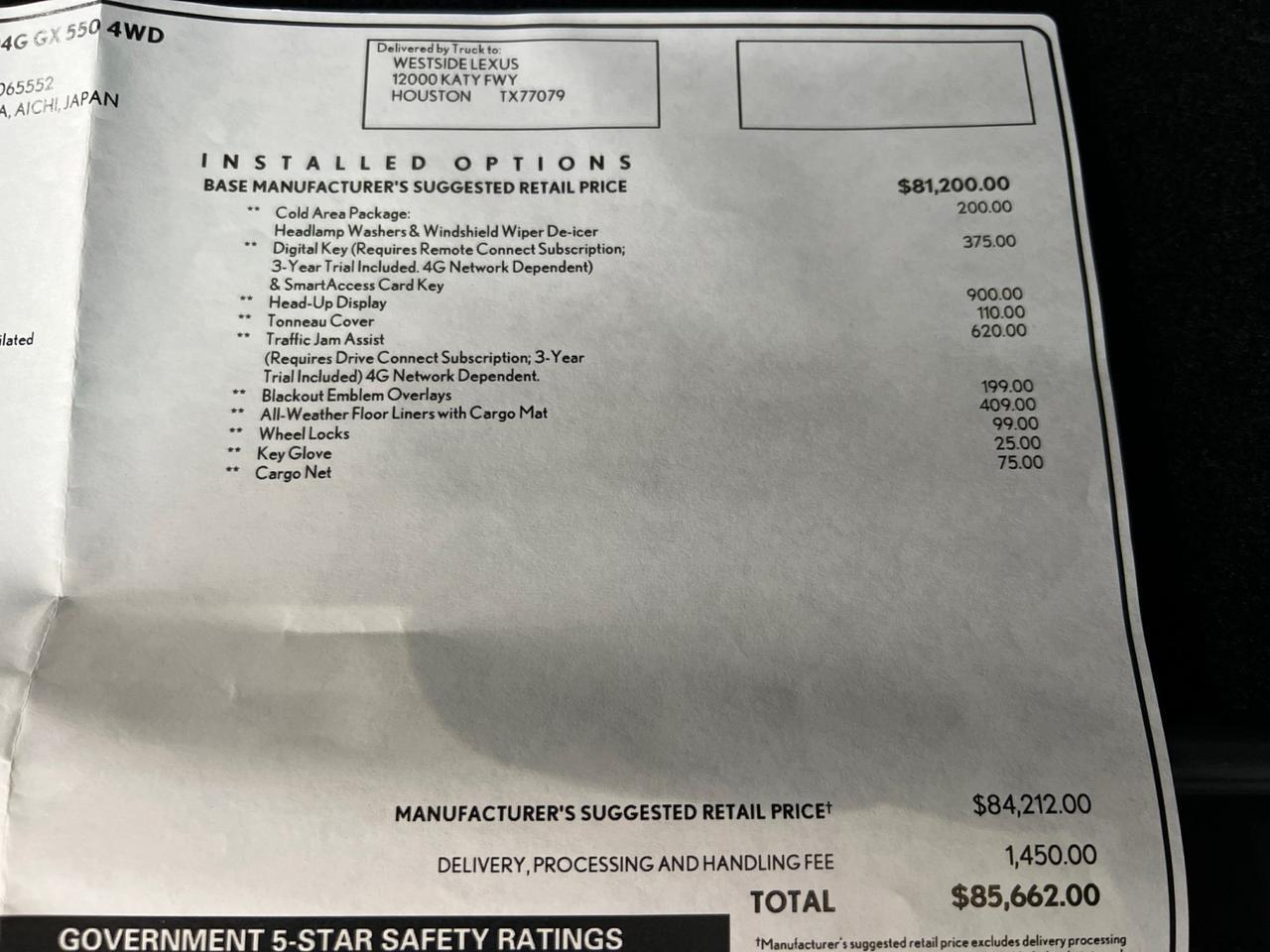 2025 Lexus GX550 Luxury+, Cold Area Pkg, Digital Key, HUD, Traffic Jam Assist Houston TX 2025 Lexus GX550 Luxury+, Cold Area Pkg, Digital Key, HUD, Traffic Jam Assist Houston TX