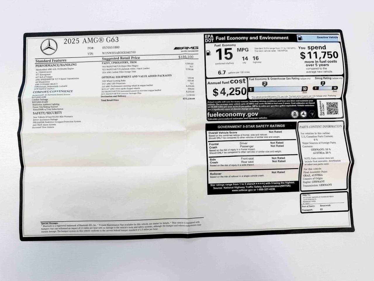 2025 Mercedes-Benz G-Class AMG G 63 Marietta GA 2025 Mercedes-Benz G-Class AMG G 63 Marietta GA