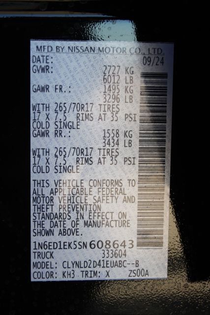 2025 Nissan Frontier PRO-4X Rockwall TX