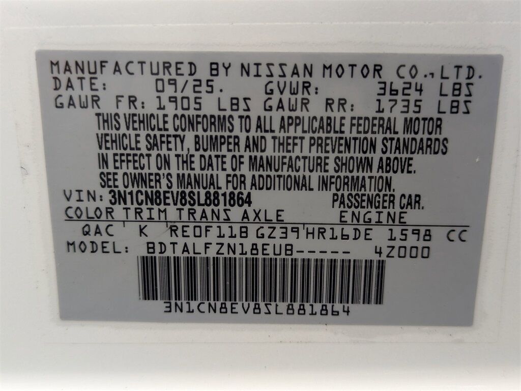 2025 Nissan Versa 1.6 SV Kennesaw GA 2025 Nissan Versa 1.6 SV Kennesaw GA