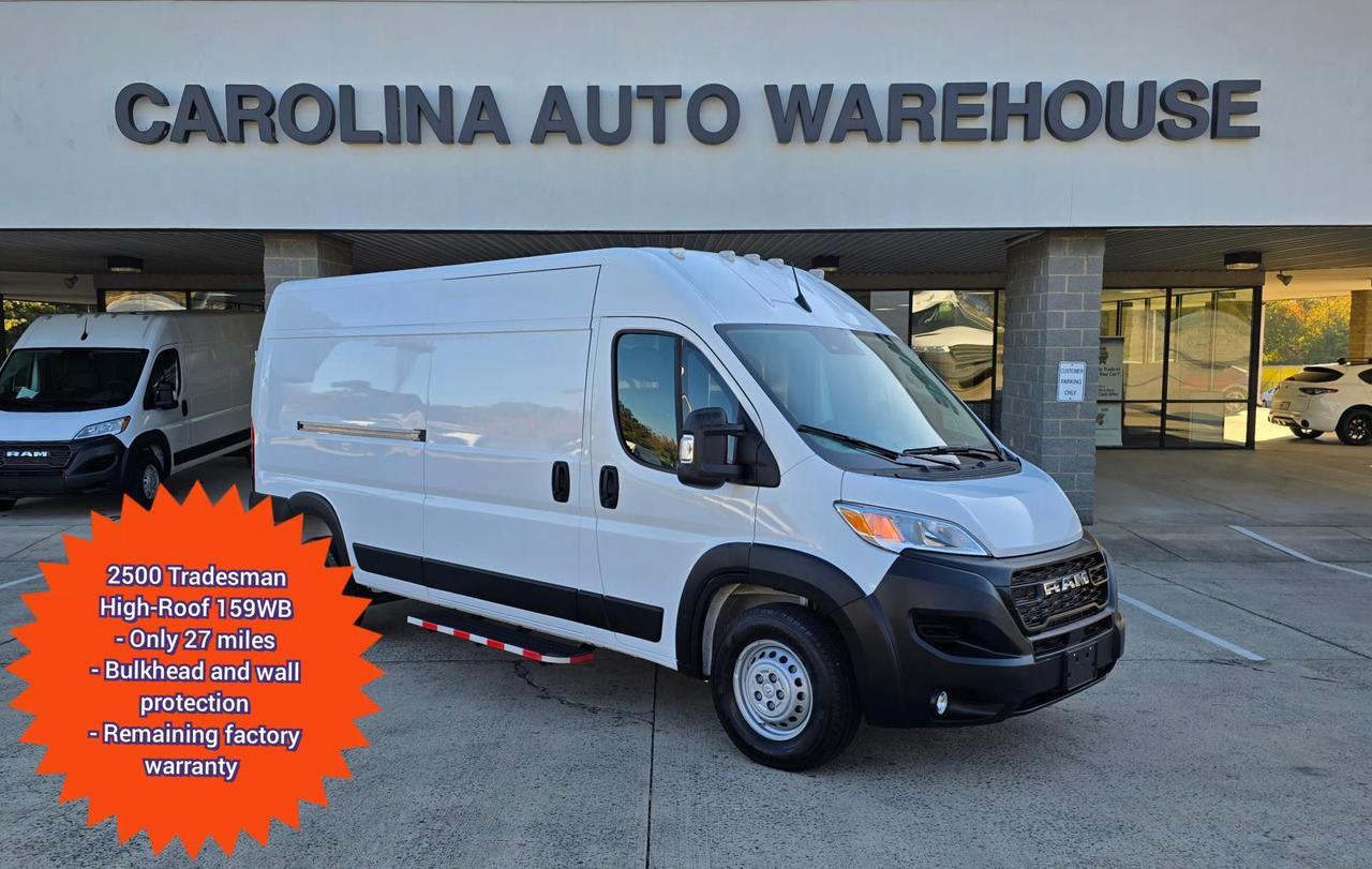 2025 Ram ProMaster Cargo Van 2500 Tradesman High-Roof 159WB W/Convenience Group and Adaptive Cruise Stop & Go Concord NC 2025 Ram ProMaster Cargo Van 2500 Tradesman High-Roof 159WB W/Convenience Group and Adaptive Cruise Stop & Go Concord NC