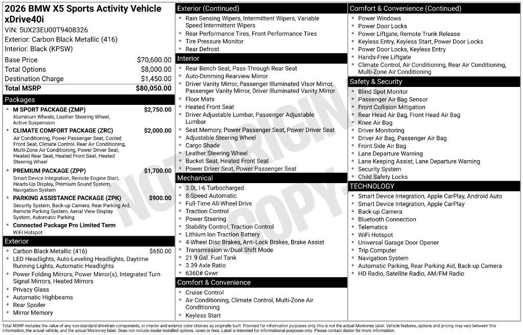 2026 BMW X5 xDrive40i