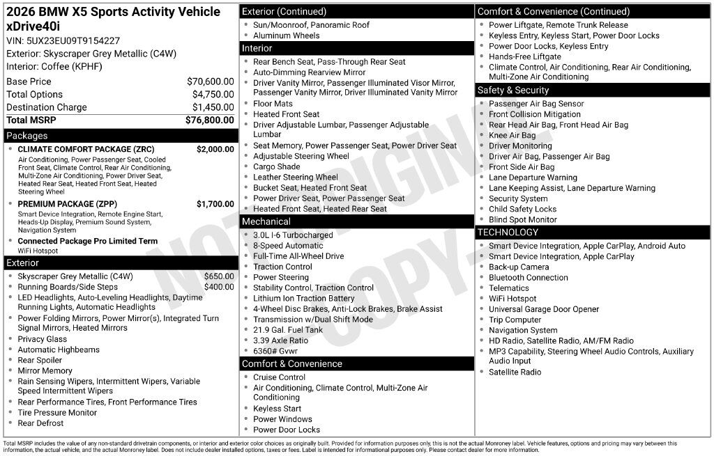 2026 BMW X5 xDrive40i San Clemente CA