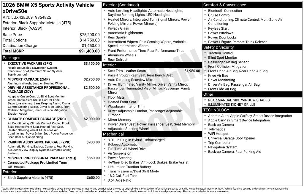 2026 BMW X5 xDrive50e San Clemente CA