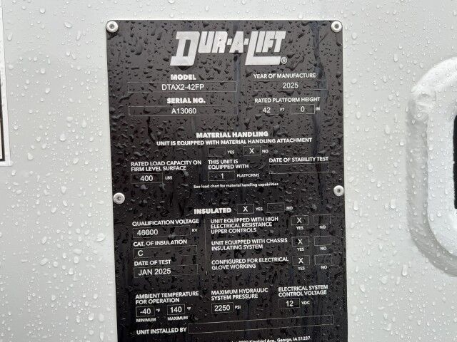 2026 Ford F-550XL Dur-A-Lift DTAX2-42FP 47' Working Height Aerial Lift Bucket Truck Homestead FL 2026 Ford F-550XL Dur-A-Lift DTAX2-42FP 47' Working Height Aerial Lift Bucket Truck Homestead FL
