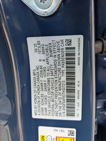 2026 Honda Civic Sedan Hybrid Sport Touring Roseville CA