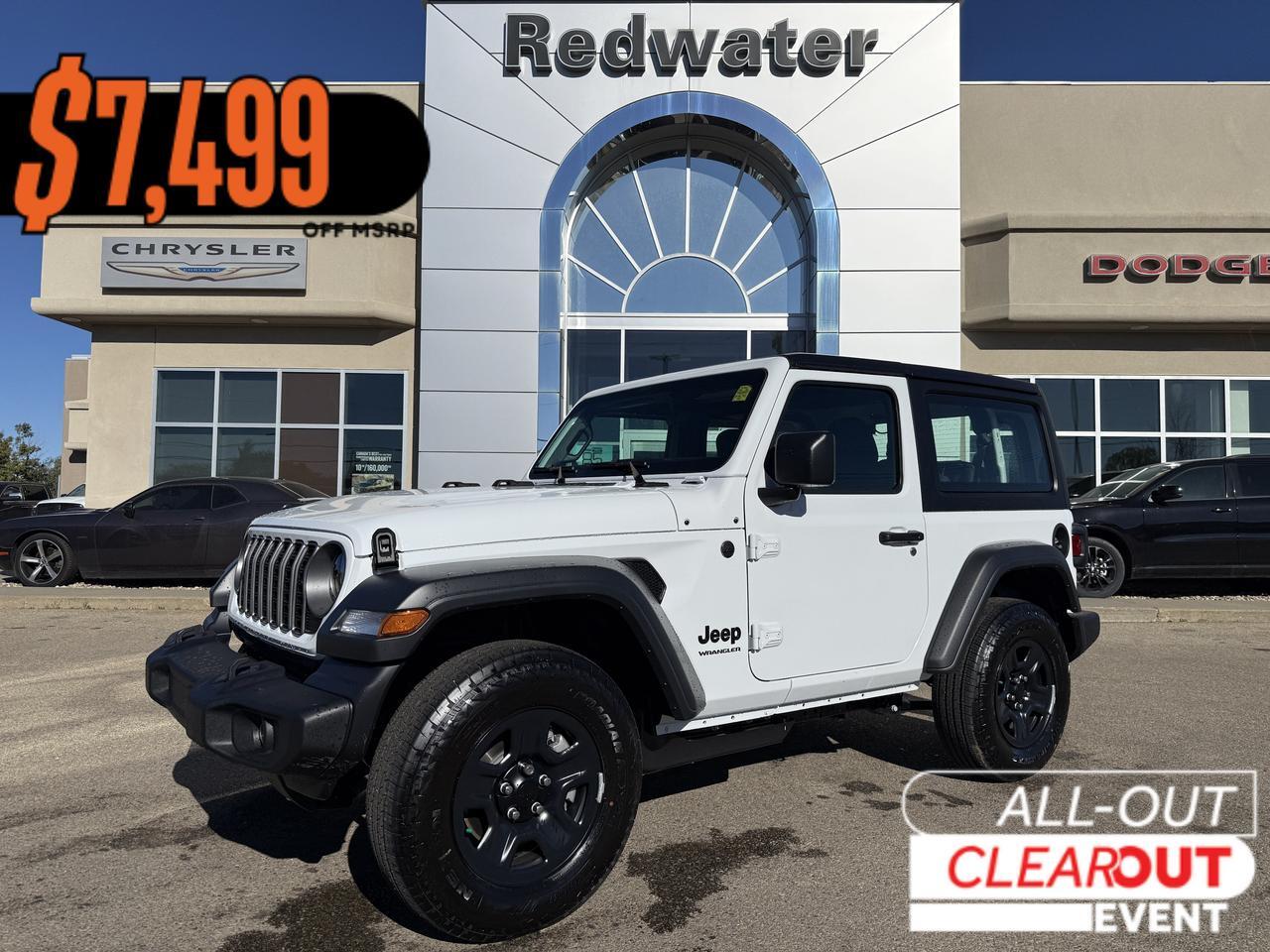 2026 Jeep Wrangler Sport 4x4 | 2L Turbo | 3 Piece Hardtop | Backup Camera | 17IN Black Wheels | 2 Door 2026 Jeep Wrangler Sport 4x4 | 2L Turbo | 3 Piece Hardtop | Backup Camera | 17IN Black Wheels | 2 Door