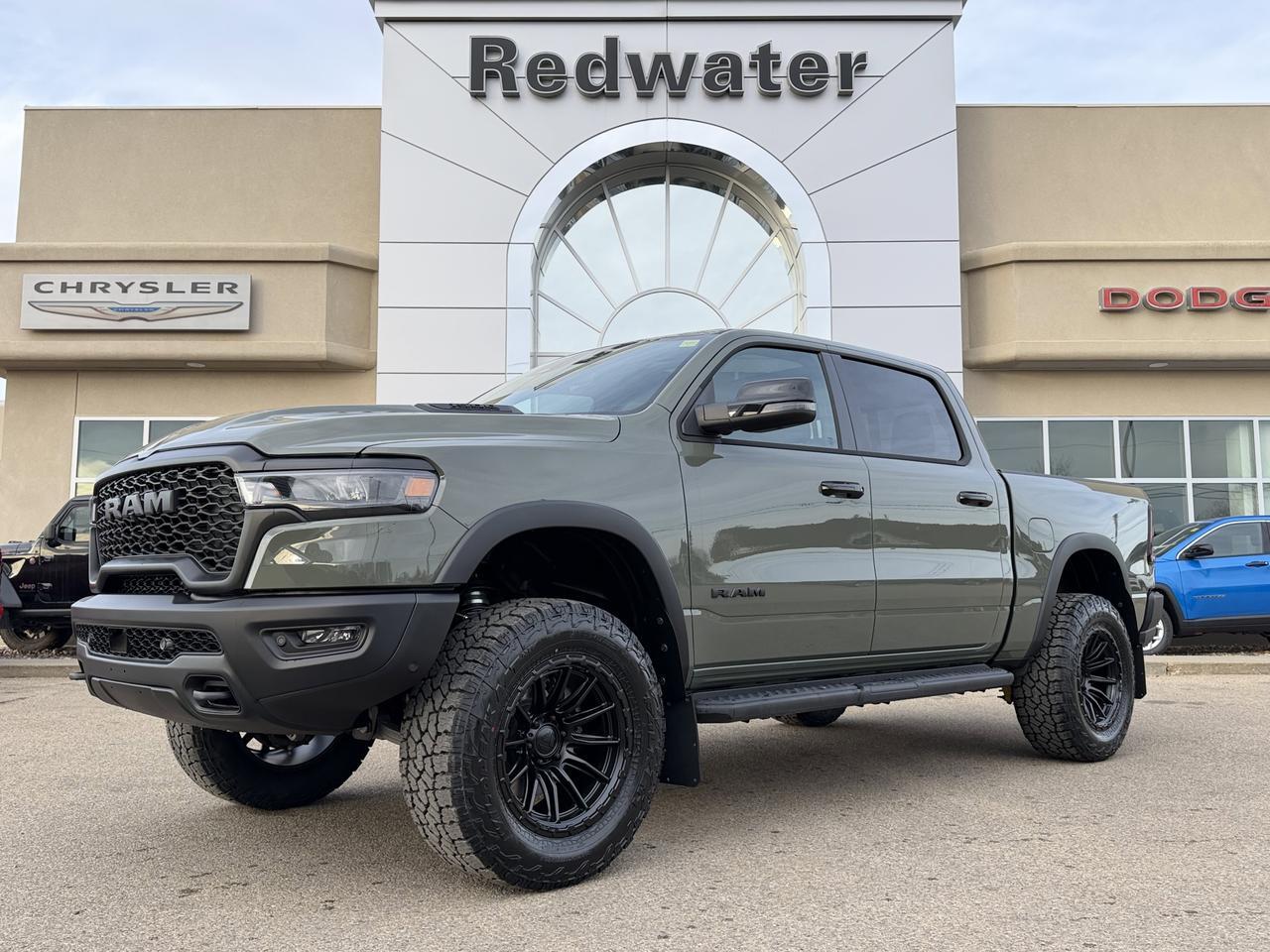 2026 Ram 1500 Rebel Crew Cab 4x4 | Rig Ready RAM - Shake n Bake | Leather | Pano Sunroof | NAV | Heated Vented Sea Redwater AB 2026 Ram 1500 Rebel Crew Cab 4x4 | Rig Ready RAM - Shake n Bake | Leather | Pano Sunroof | NAV | Heated Vented Sea Redwater AB