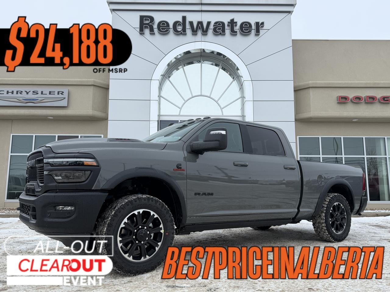 2026 Ram 2500 Rebel Crew Cab 4x4 | Towing Tech Safety Groups | Sport Hood | 12IN Display | Digital Rearview Mirror 2026 Ram 2500 Rebel Crew Cab 4x4 | Towing Tech Safety Groups | Sport Hood | 12IN Display | Digital Rearview Mirror