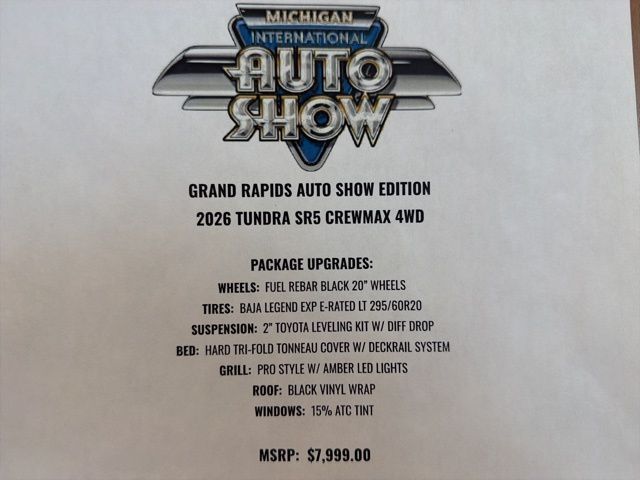 2026 Toyota Tundra SR5 4WD GR Auto Show Ed. San Clemente CA