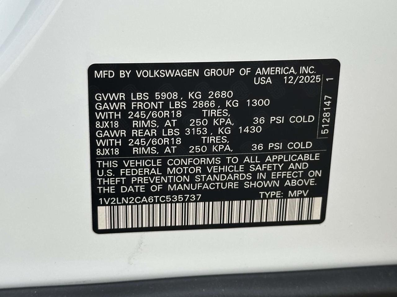 2026 Volkswagen Atlas 2.0T SE Woodbridge VA