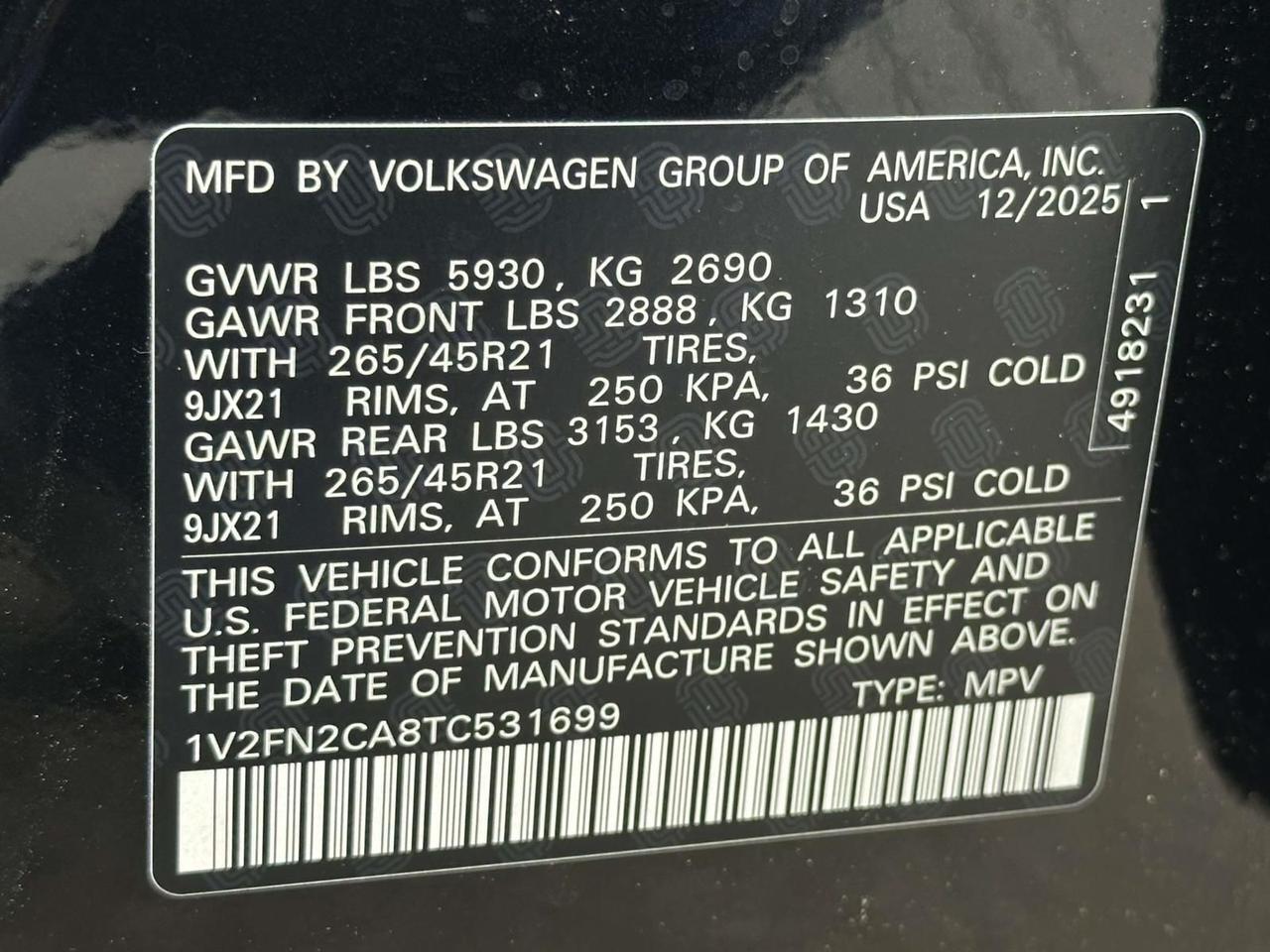 2026 Volkswagen Atlas 2.0T SEL Premium R-Line Woodbridge VA