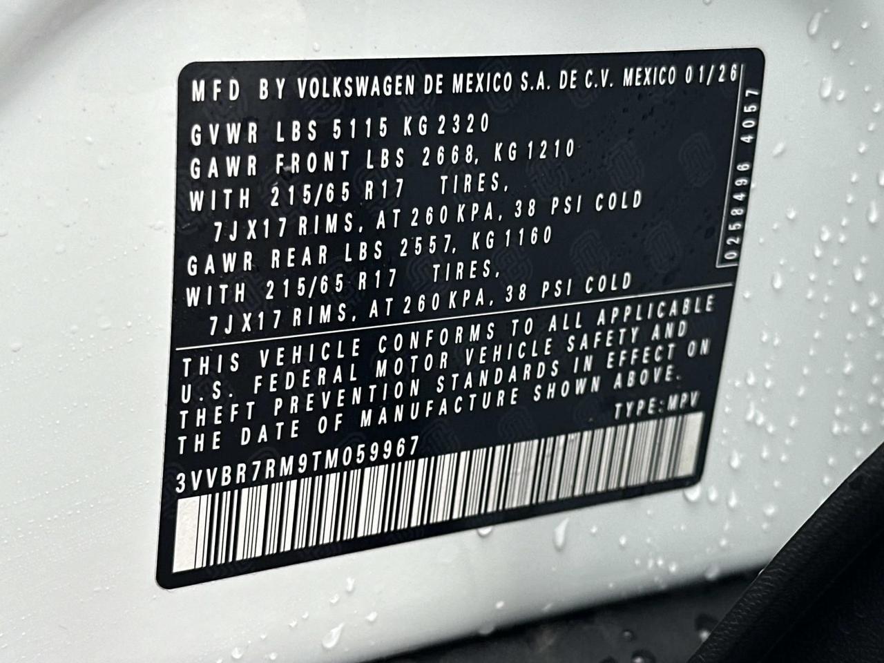 2026 Volkswagen Tiguan 2.0T S Woodbridge VA