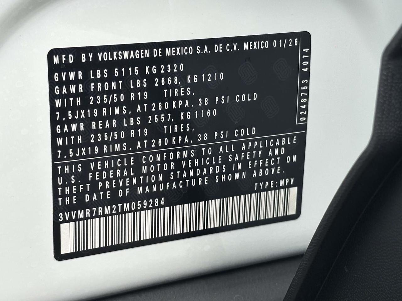 2026 Volkswagen Tiguan 2.0T SE Woodbridge VA