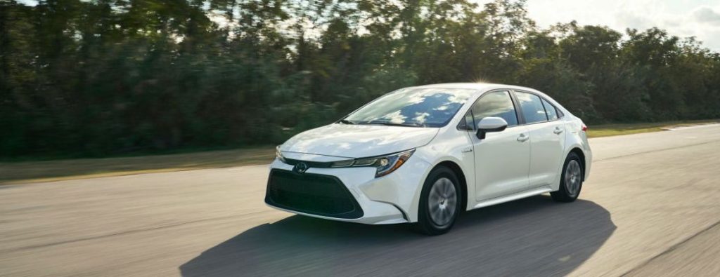 2020 Toyota Corolla on road