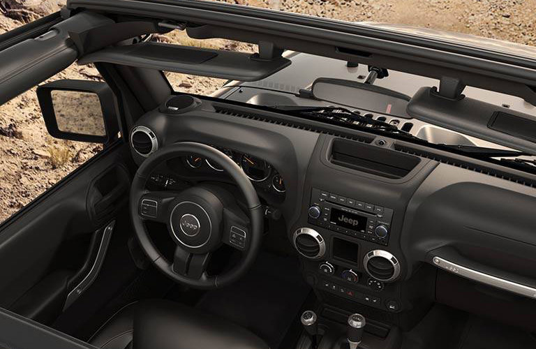 Front console of the 2017 Jeep Wrangler Unlimited