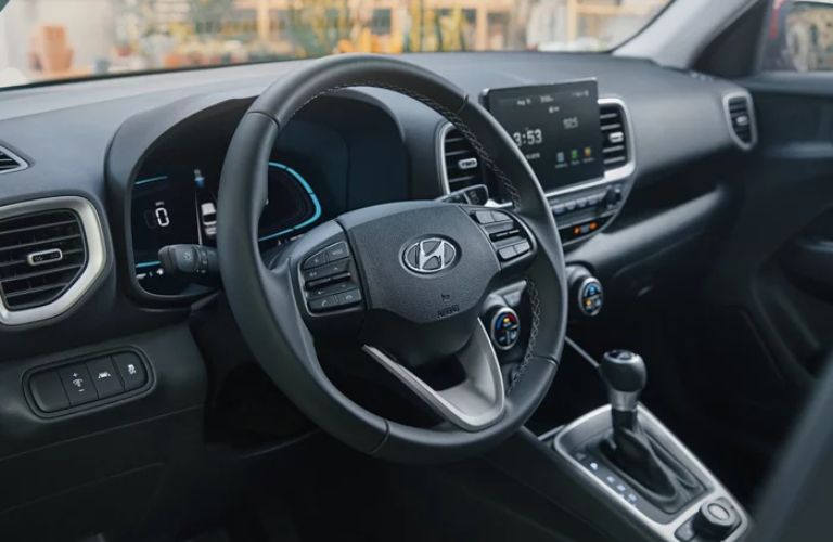 representative image of steering wheel controls in a Hyundai