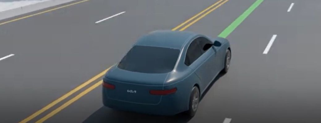 Kia Lane-Following Assist system in action