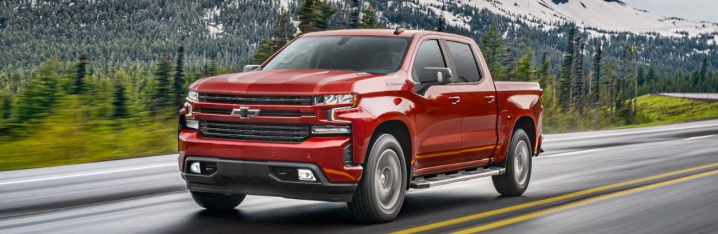 2021 Chevrolet Silverado truck on a road