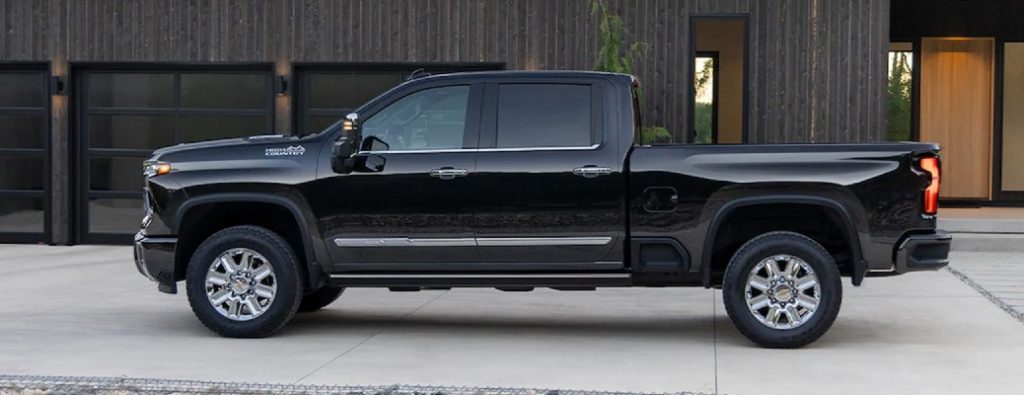 Chevrolet Silverado side view in black