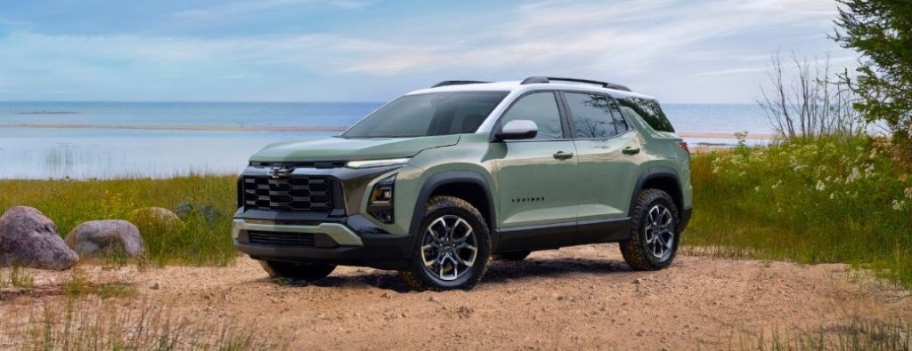 Chevrolet Equinox model parked by water