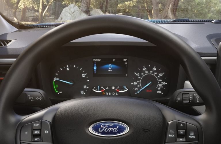 instrument cluster of a Ford vehicoe